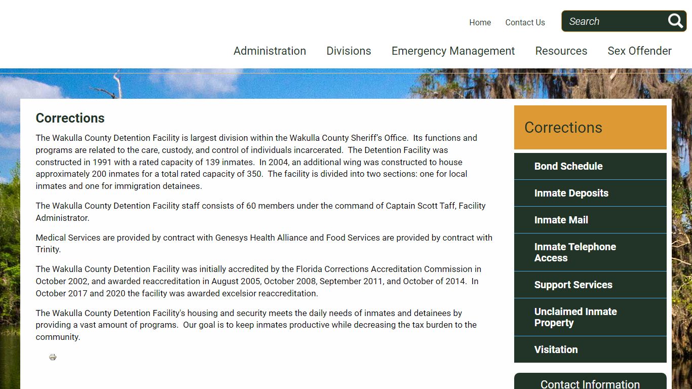 Corrections | Wakulla County Sheriff's Office