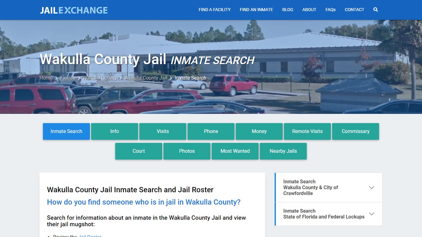 Inmate Search: Roster & Mugshots - Wakulla County Jail, FL - Jail Exchange